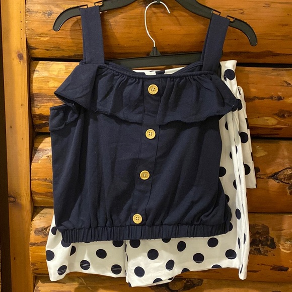 Rare Editions Other - Rare Editions 2 piece shorts and top set. Navy and white. Girls 16
